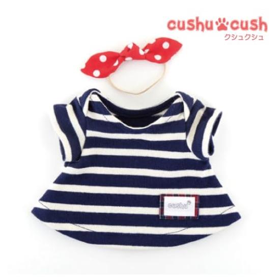 Clothes for Stuffed Animals Such As Made In Knitted Cds509pt Puppets, ShellieMay, Clothes, Costumes, Japan, One-piece, Navy, Striped, Dress-up,