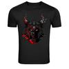 Dark Viking Warrior Helmet Skull Graphic T-Shirt