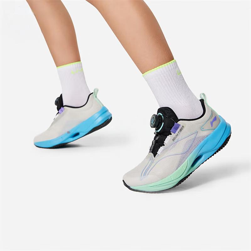 Li Ning Kids Ultra Light 21 Running Shoes Kids Sneakers Stone-Gray YKFU058-3