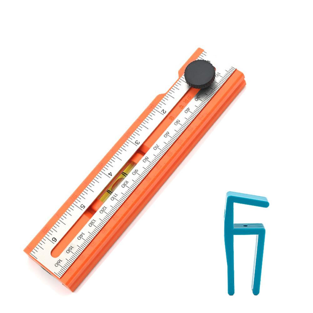 Multifunctional Angle Ruler, Precision Woodworking Protractor Level Measure Tool For Carpenter, 90/45 Degree With Depth Gauge