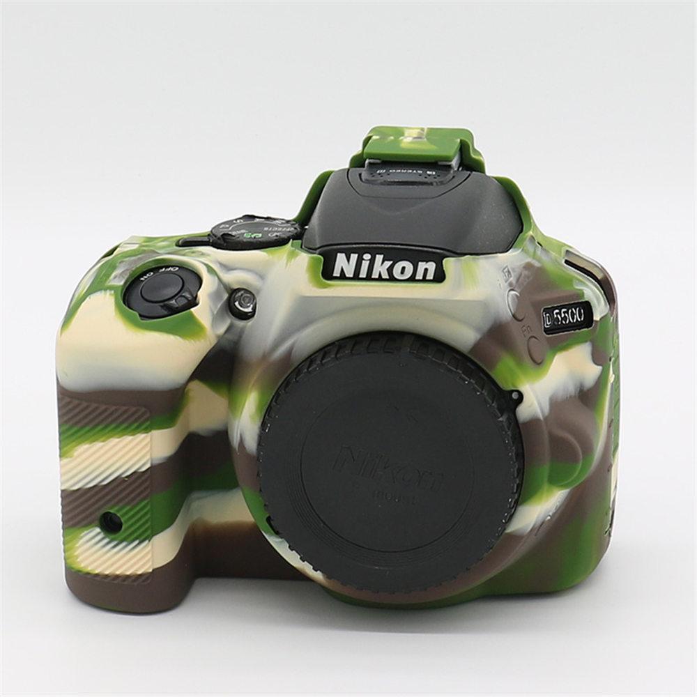 Soft Silicone Armor Body Case For Nikon D5500 D5600 Protective Camera Rubber Cover Skin