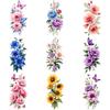 9 Stück Blumen Temporäre Tattoos für Männer Frauen Pflanze Narzisse Rose Pfingstrose Fake Tattoo Aufkleber Wasserdicht Körper Arm Tattoo Aufkleber