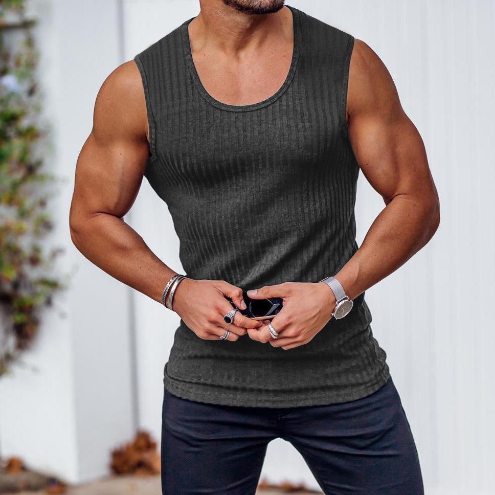 Wayleb Herren Gym Tanktop – ärmelloses Muskelshirt Aus Atmungsaktivem Funktionsmaterial, Dunkelgrau L Wayleb Herren Gym Tanktop – ärmelloses Muskelshirt Aus Atmungsaktivem Funktionsmaterial, Dunkelgrau L