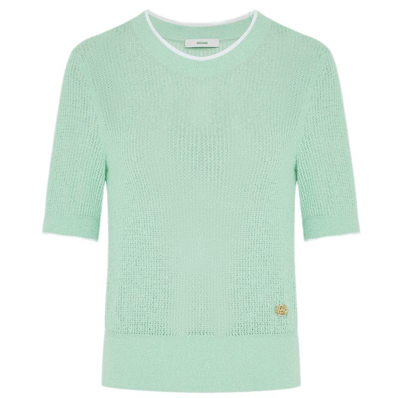 

Edition Women s Retro Crochet Knit Short-Sleeve Top XS 155