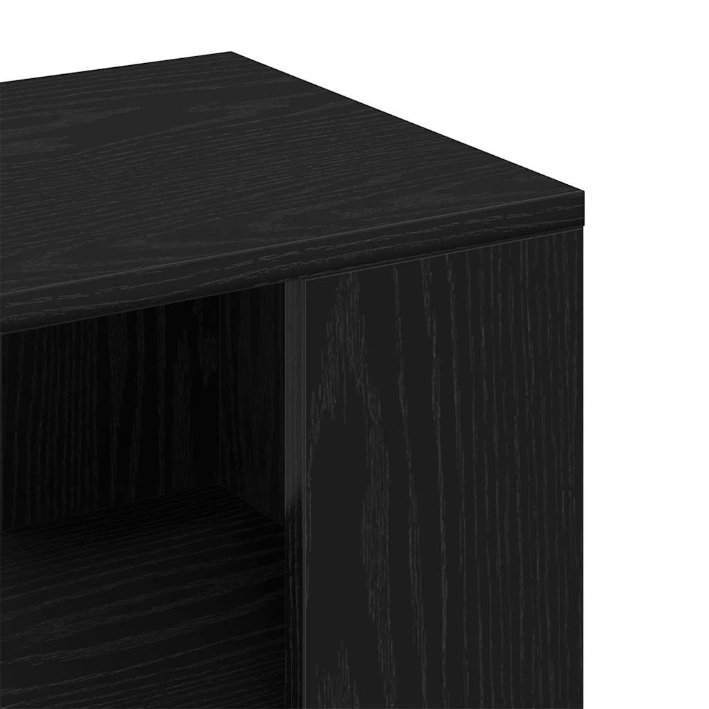 Side Table Black Oak Look 36 X 30 X 56 Cm