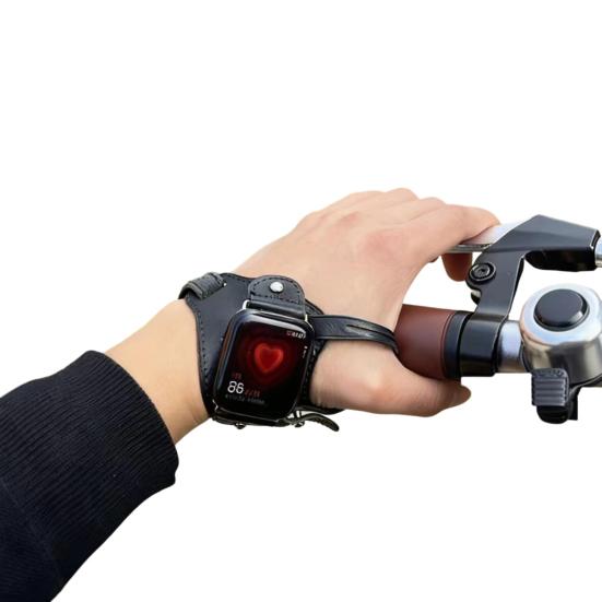 Cyklistický řemínek na hodinky Kompatibilní pro Apple Watch Series Nastavitelný Vintage Faux Leather Náramek na chytré hodinky Náhradní