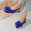 Classic Big Flower Pointed Toe Sandals Women 2025 Summer Flat Heels Light Weight Shoes Women Comfortable Daily Leopard Shoes