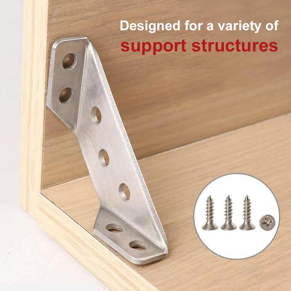 Universal Furniture Corner Connector Corner Code Fastener Multifunctional Triangular Furniture Support Heavy Duty for Furniture