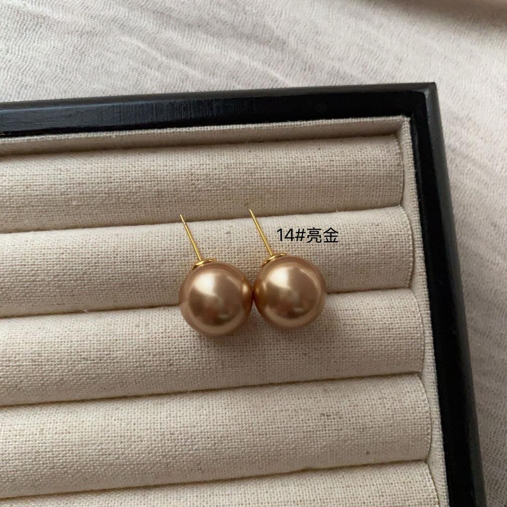 Simple And Sweet Atmosphere Pearl Multi-Color Stud Earrings, Advanced Not Monotonous And Versatile, Simple And Generous Light Luxury Earrings
