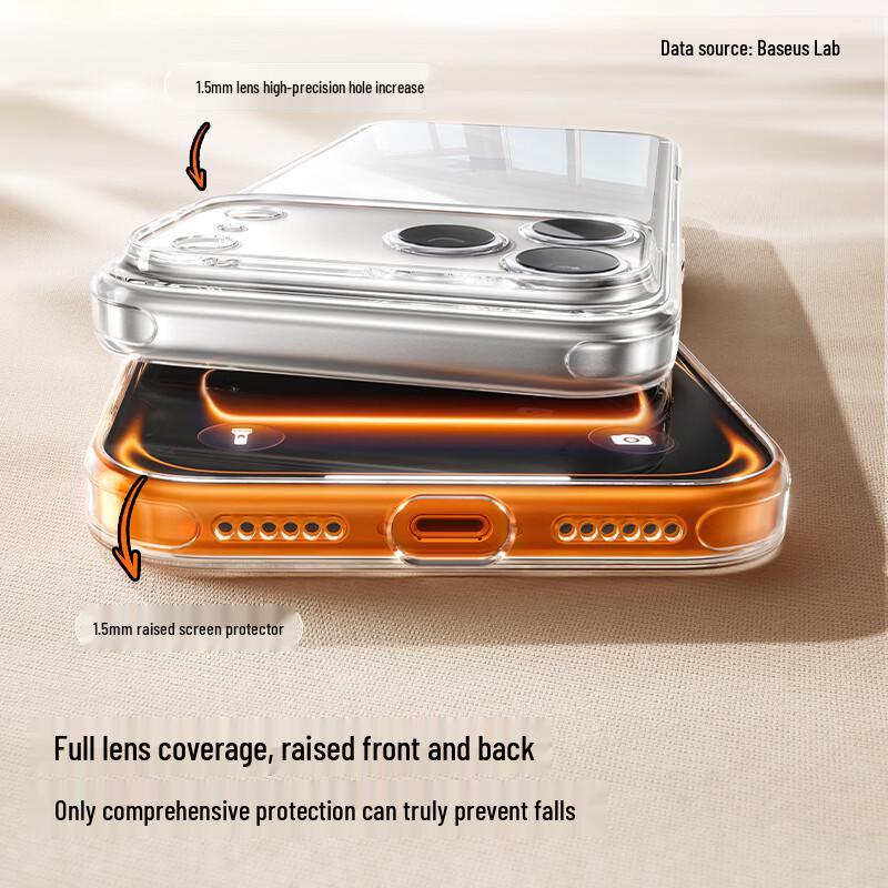 Baseus Upgraded Camera Button Anti-Yellowing Transparent Phone Case