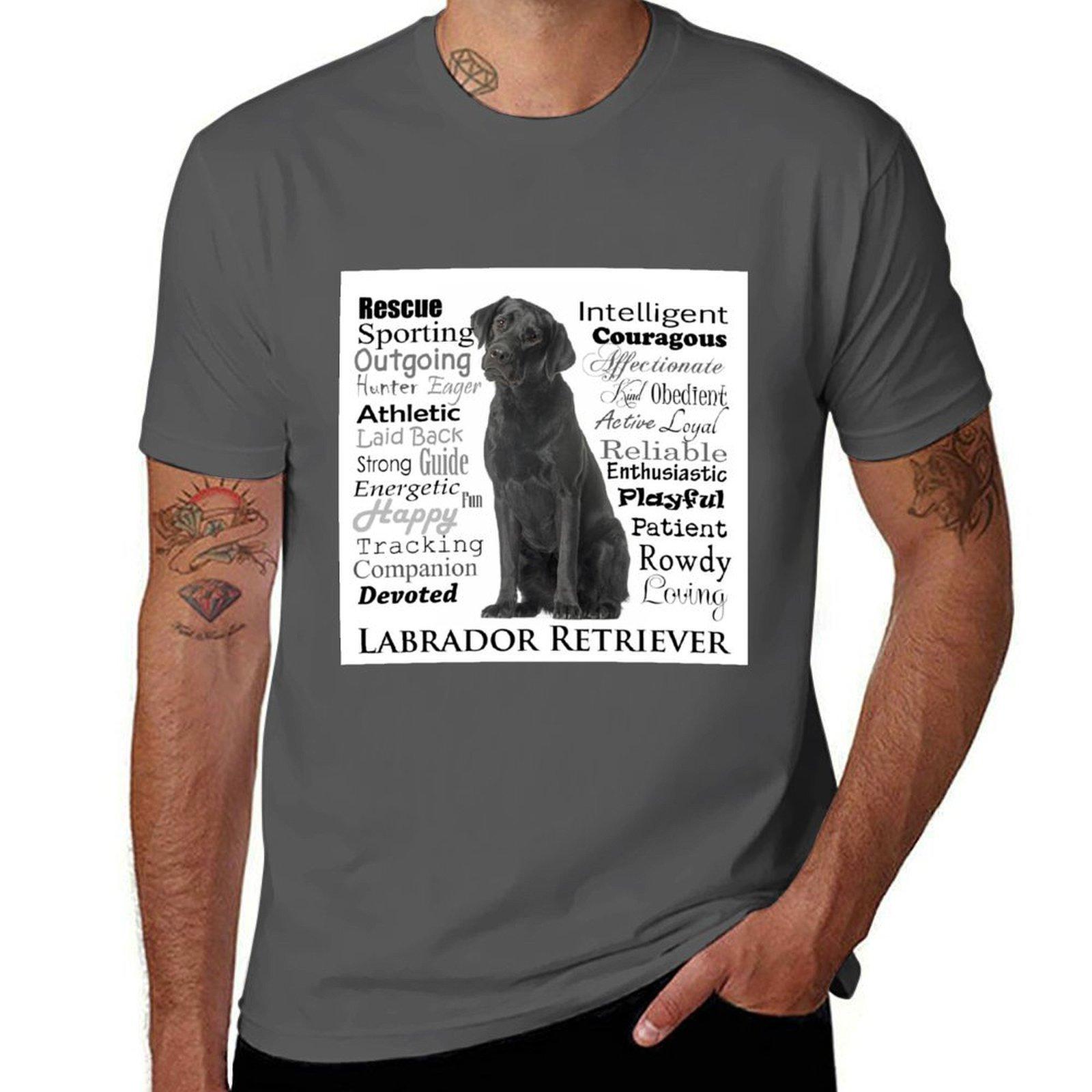 

Black Lab Traits T-Shirt t shirts for man graphic vintage t shirts for man cotton T-Shirt 4XL