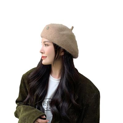 Women's Wool Beret  Autumn and Winter Warm Retro Fashion Outdoor Artist Hat Cap