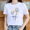 Womens Trendy Short Sleeve Tshirt Cartoon Plant Beach Print Casual Graphic Regular Fit Womens Clothing Fashion T Shirts