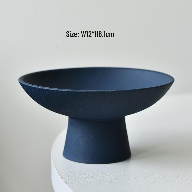 Retro Ceramic High-Footed Plate: Multifunctional for Meals, Fruits, Tea, Desserts, Salads, and More