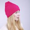 Double-layer men's and women's new knitted wool hats autumn and winter solid color straight striped warm and cold ski stacking hats