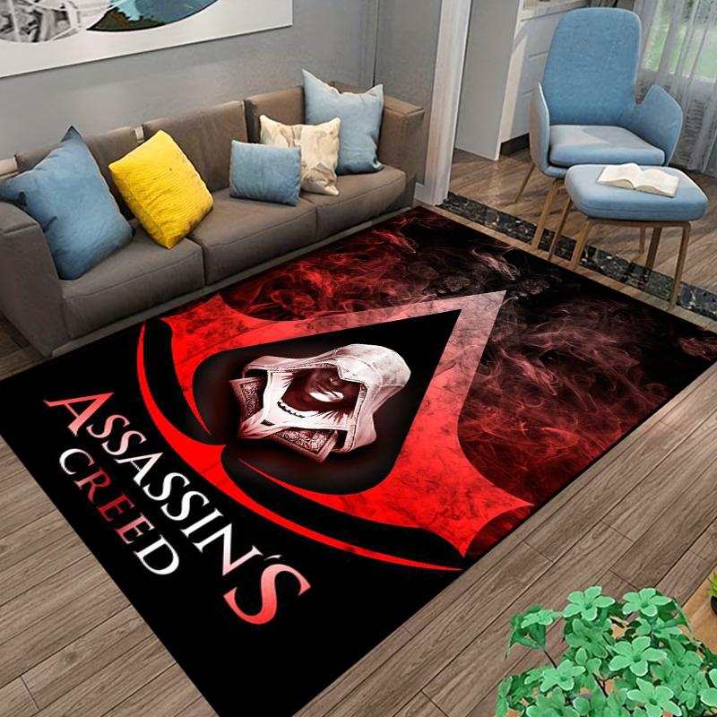 15 velikostí koberec s motivem Assassin's Creed pro obývací pokoj, koupelnová předložka, kreativní rohožka, koberec do ložnice alfombra