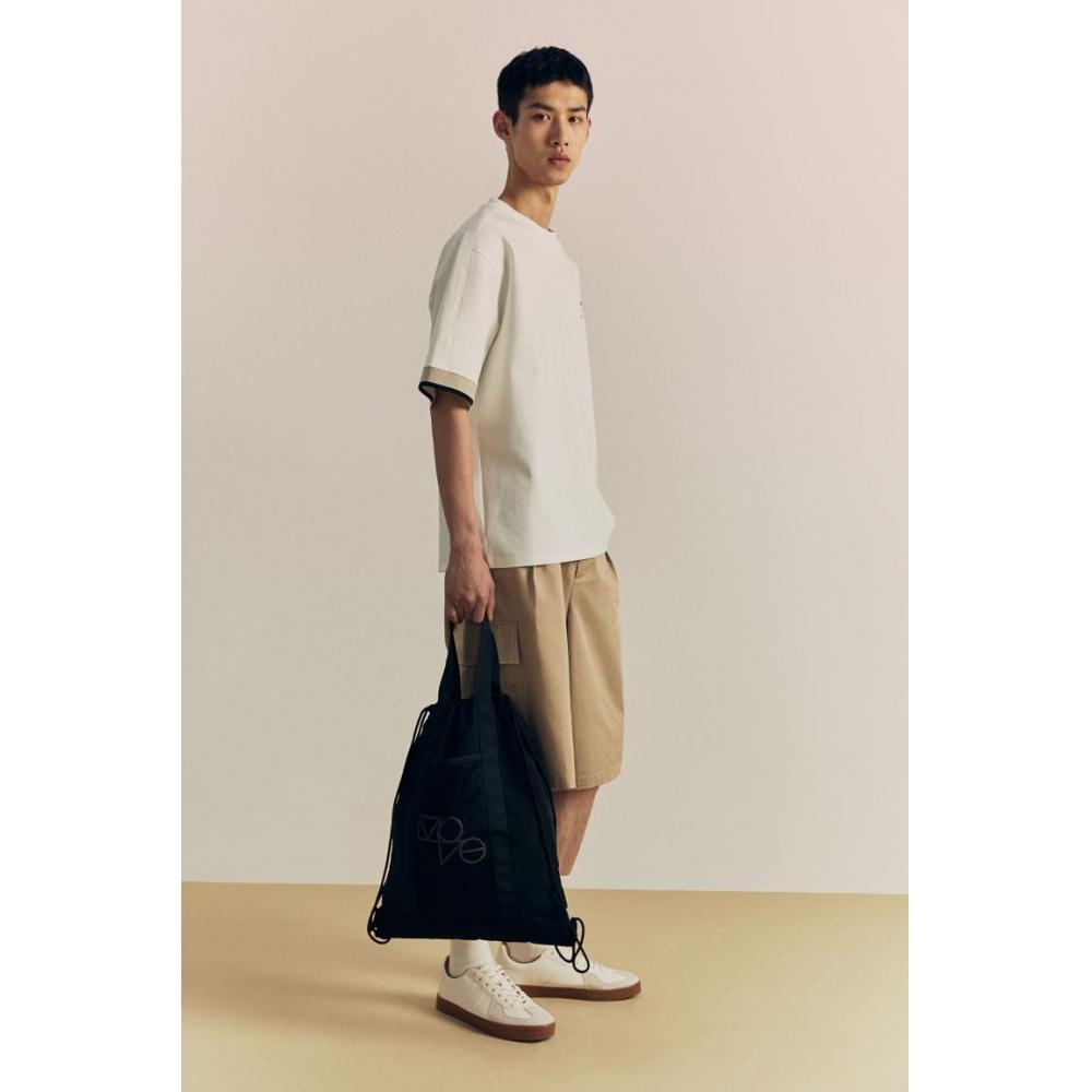 H M Loose FiT PrinTed T sHirT wHiTe