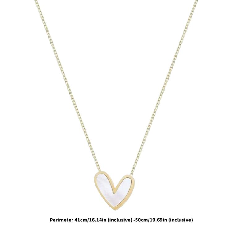 Fashionable Gold/Silver Heart Necklace Titaniums Steel Clavicle Chain Adjustable Length Choker Fashionable Women Jewelry