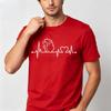 Soft Cotton Unisex Tshirt Simple White Hedgehog Heartbeat Design Animal Enthusiast Oneck Lovely Wildlife Casual Tee Tops