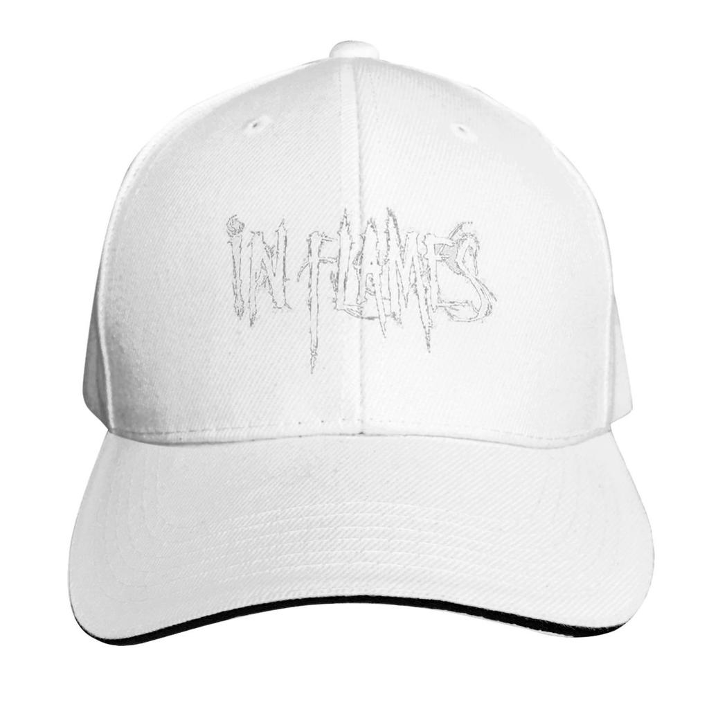 In Flames Zespół Rockowy Czerwona Sześciokątna Gwiazda Czapka Modna Codzienna Czapki Baseballowe Regulowany Kapelusz Hip Hop Letni Unisex Czapki Baseballowe