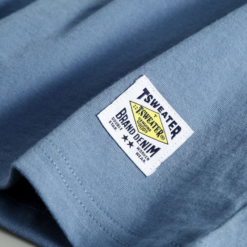 Leak-Picking! Export Export Japan Pure Cotton Men Casual Pure Color Short Sleeve T-Shirt Tail Order Cattle Goods OEM Goods Bottoming Shirt