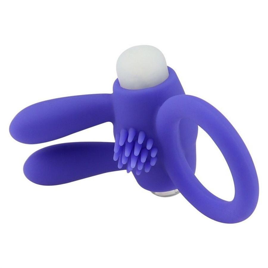 Penis Ring Vibrator For Couple Clitoris Massager Delay Ejaculation Silicone Vibrating Cock Ring Masturbation Cockring Sex Toys