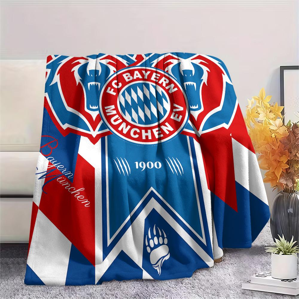 Flanelová deka s potiskem Bayern Mnichov, Vysoce kvalitní, Pohodlná pro všechna roční období, Domácí dekorace, Teplo a pohodlí, Perfektní jako vánoční dárky