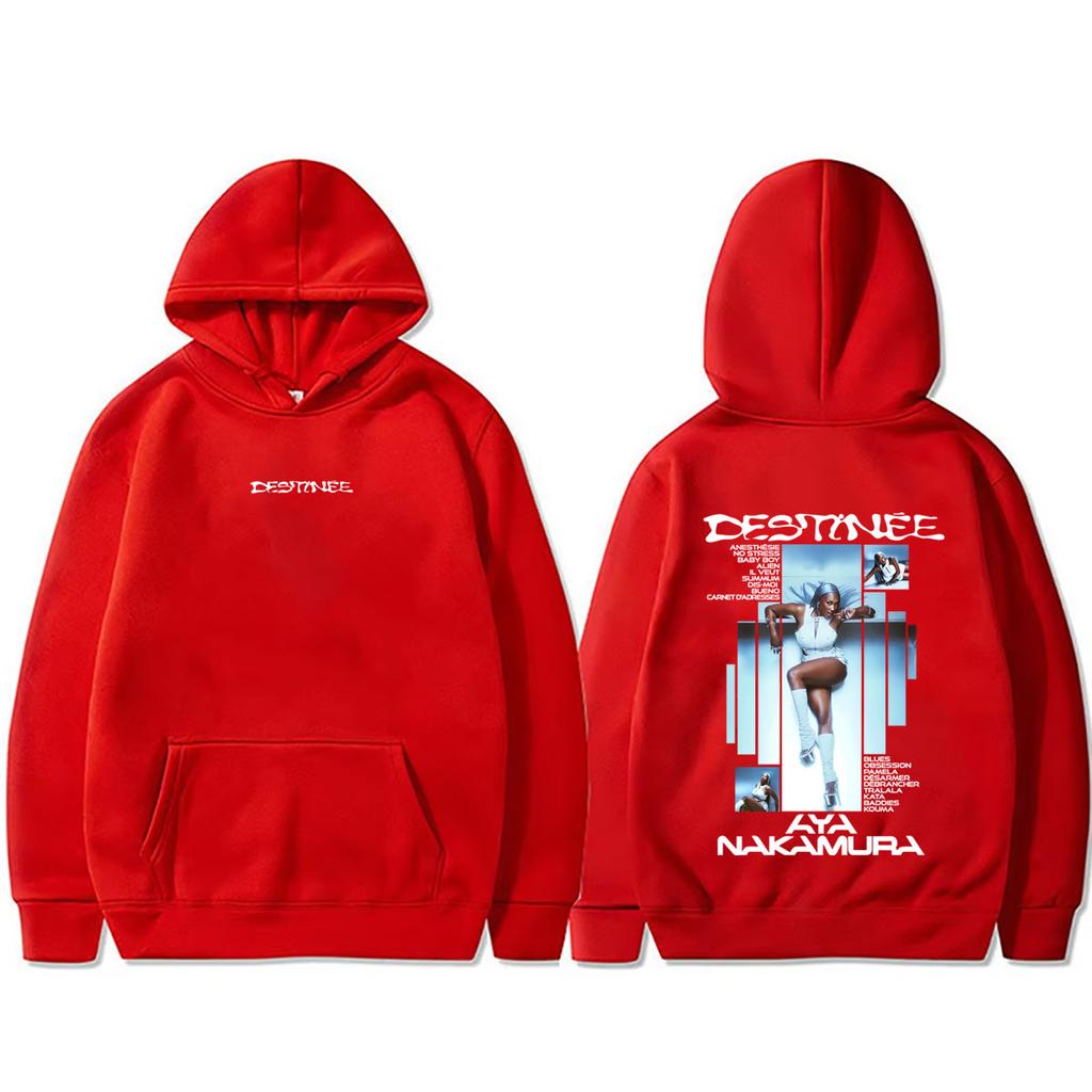 Rapper Aya Nakamura Destinee Album Graphic Hoodie Men Women Hip Hop Fashion Pop Music Streetwear Hoodies