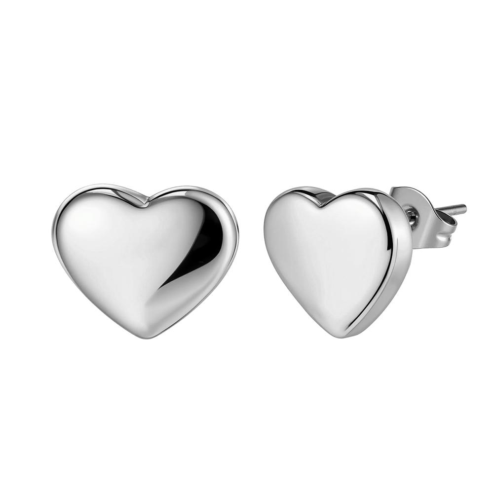 EFFIE QUEEN 18K Gold Plated Heart Necklace Stainless Steel Heart Pendant Choker Chain Texture Trendy Jewelry Waterproof STKN20