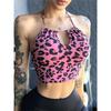 Yoga Leopard Print European and American Hollow Sports Bra