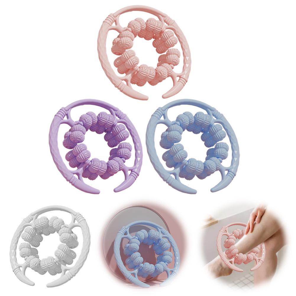 Circular Leg Clamps Roller Ergonomic Massage Roller Muscle Roller Calf & Thigh Roller for Cellulite Lymphatic Drainage