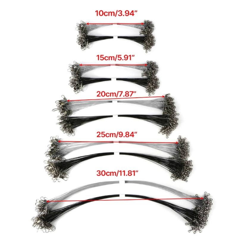 Fishing Tackle Lures Hook Fishings Tackle Leader Steel Belt Swivels Buckled Set