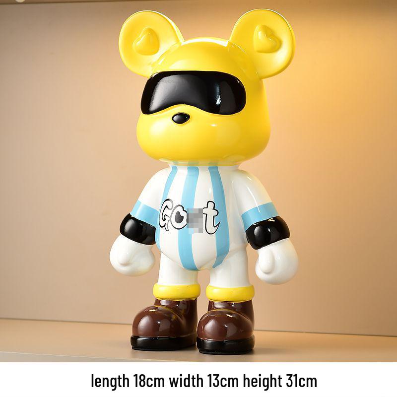 Trendy Beer Figuur Spaarpot - Creatieve Cartoon Decoratie voor Moderne Woonkamers