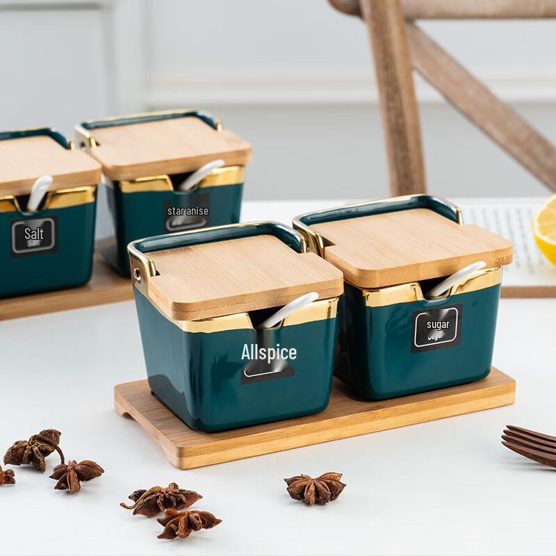 6-Piece Ceramic Kitchen Oil & Seasoning Storage Set