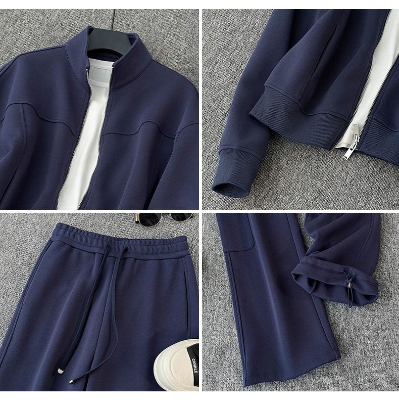 Korean-Style Women's Spring/Autumn Sportswear Set: Loose Hooded Sweatshirt & Wide-Leg Pants