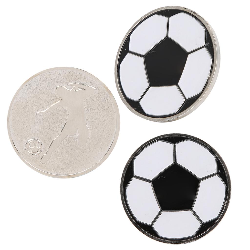 3pcs Portable Football Training Match Referee Flip Coin Soccer Pick Side Toss Coin Tool