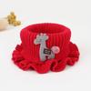 New Baby Knitted Scarf Cartoon Wool Giraffe Ruffle Neck Warmer Girls Kids Accessories Collar Circle Outdoor Winter Warm Scarves