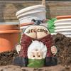 Charming Handstand Gnome Statue Featuring Funny Welcome Design For Your Garden
