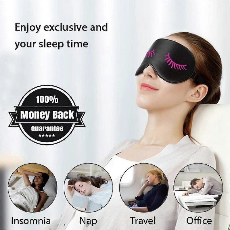 Eye Mask For Sleeping, Sleep Mask, Blindfold - Silk Sleeping Masks For Women Men With Adjustable Strap, Eye Blinder