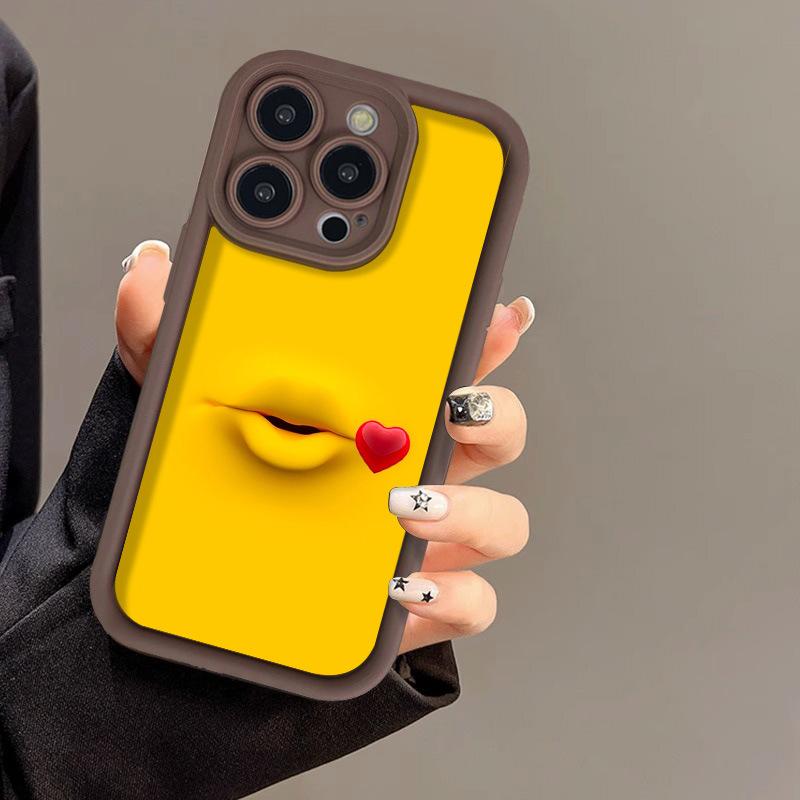 Personalized Love Lip Print for iPhone17 Mobile Phone Case Apple 17promax New 2026 Fine Hole 13/12