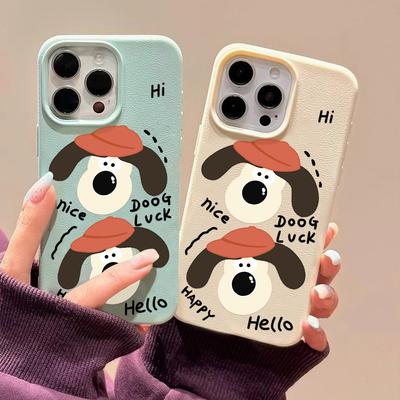 Phone Case for iPhone 11 13 XR XS Max Case iPhone 12 14 15 16 Pro Max 12 Pro 15 Plus Leather Painted Waterproof Drop-proof and Wear-resistant Cartoon