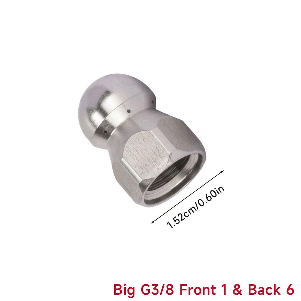 Professional Pressure Washer Drain Cleaning Nozzle High Pressure Water Jet Pipe Nozzle Unclogging Steel Sewer & Pipe Maintenance