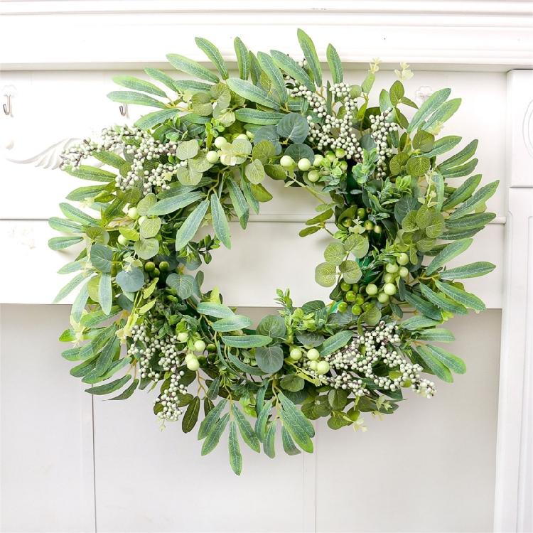Simulation Leaf Wreath for Front Door Farmhouses Garden Wedding Decorations