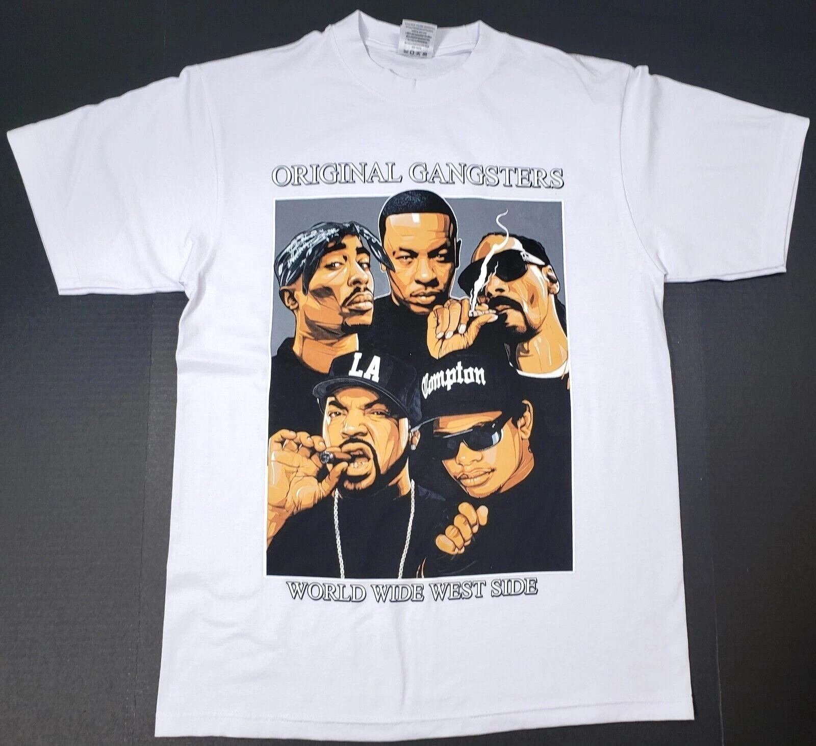 ORIGINAL GANGSTERS T-shirt West Side OG Urban Streetwear Tee Men s White New 3XL