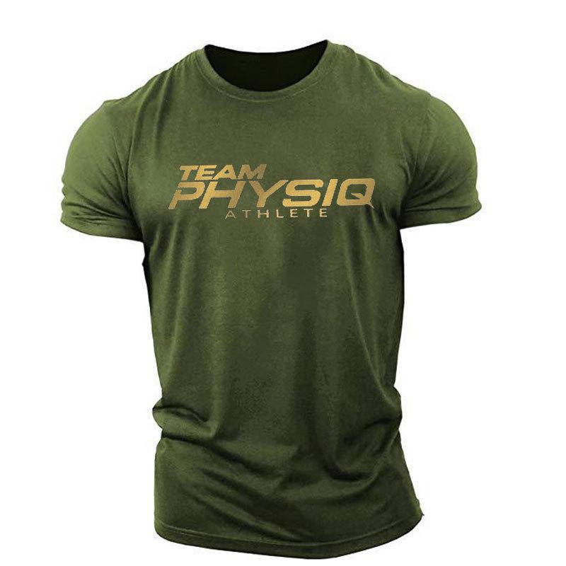 Men's Spring Sports Short-Sleeve T-Shirt with Custom Logo - European & American Style, Large Size, Breathable Cotton for Training