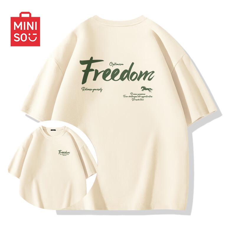 MINISO Men s American Trend Loose Fit Cotton T-Shirt S