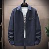 Men's Classic Denim Workwear Shirt - Long-Sleeved, Casual, Versatile, Washed for Spring or Autumn.