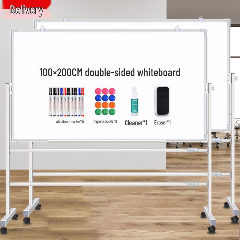 Mobile Magnetic Double-Sided Whiteboard Stand for Home, Office, or Training - Small Size