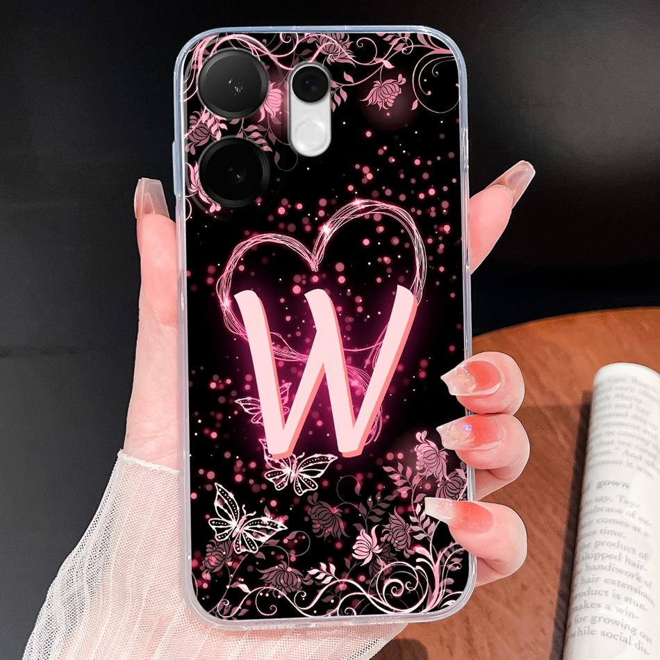 For Vivo V60 Lite Case Stylish Letters Clear Untra Thin Phone Covers For Vivo V 60 Soft TPU Silicone Anti Drop Couple Back Cover