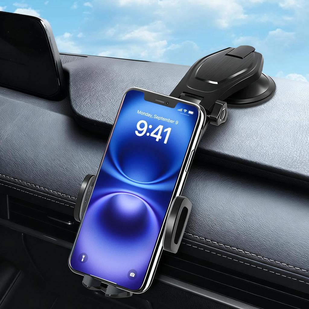 Suction Cup Type Downward Bending Phone Mount 360 Degree Rotating Stand Downward Bending Dashboard Cell Phone Holder